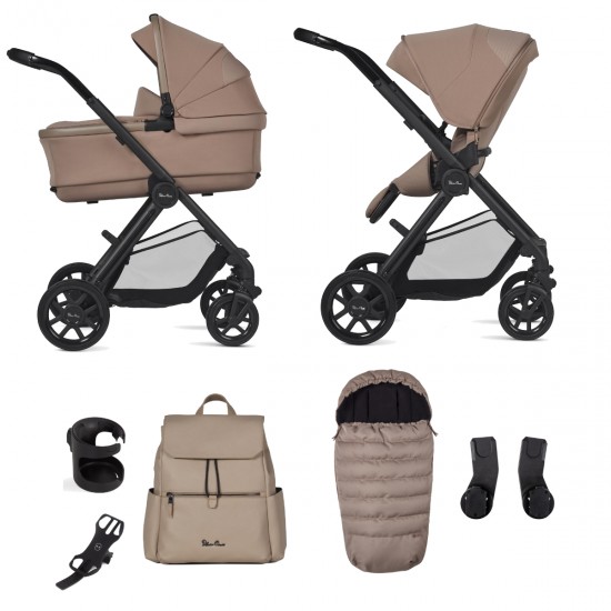 Silver Cross Reef 2 Pram Pushchair Bundle Accessory Pack Mocha
